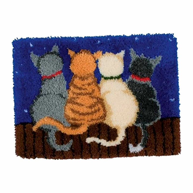 DIY Latch Hook Rug Making Kit, Fun Craft Activity for Kids, Parents & Beginners