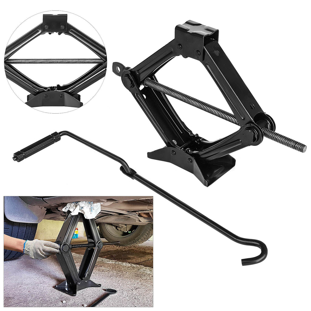 1 Ton Tonne Scissor Wind Up Jack for Car Van with Crank Speed Handle NEW