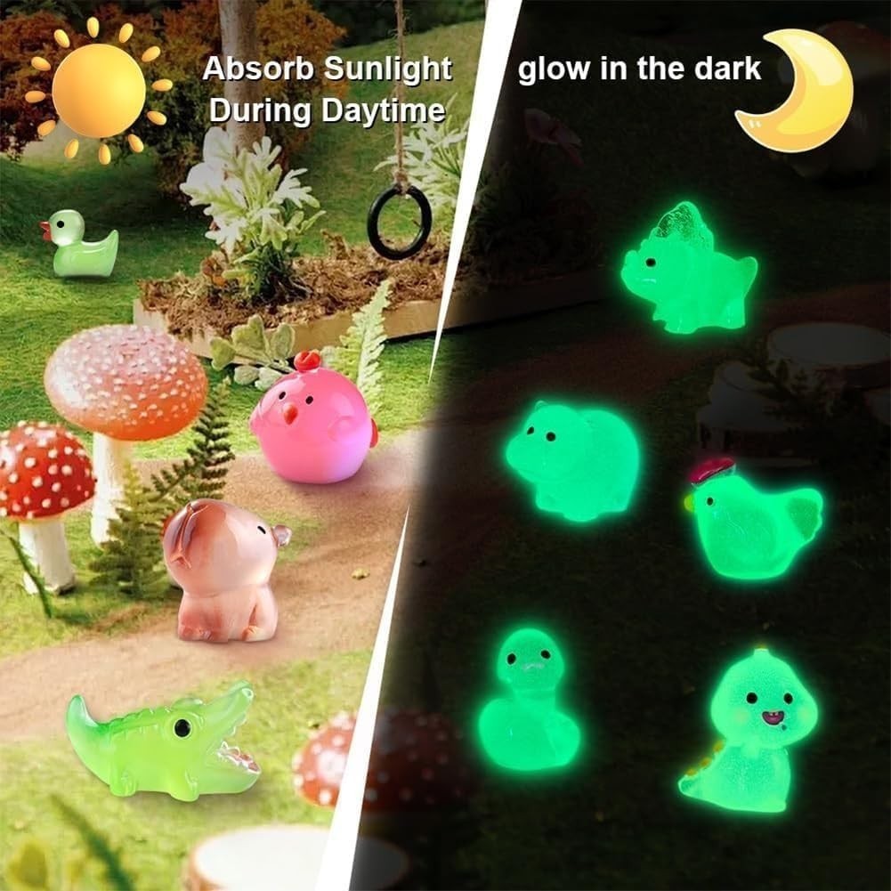 1-100Pcs Blind Bags Mini Luminous Animal Miniature Resin Model Surprise Mystery