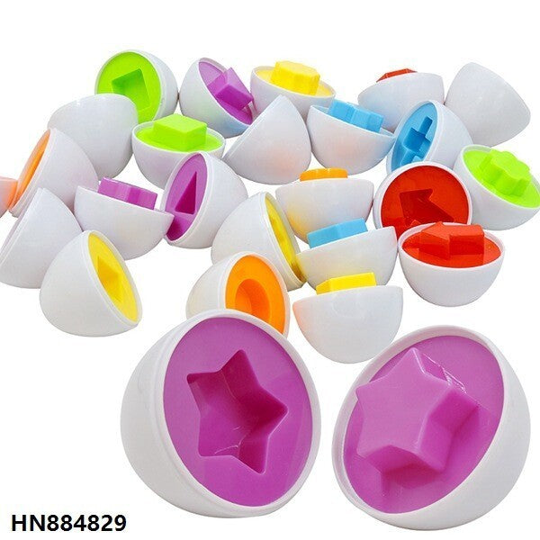 12x Matching Eggs Colour Children Toy Montessori Sensory Educational Kids Puzzle