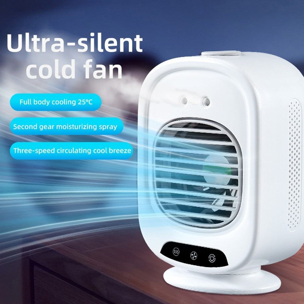 Compact Portable Air Conditioner Fan USB Air Cooler with Water Humidifier