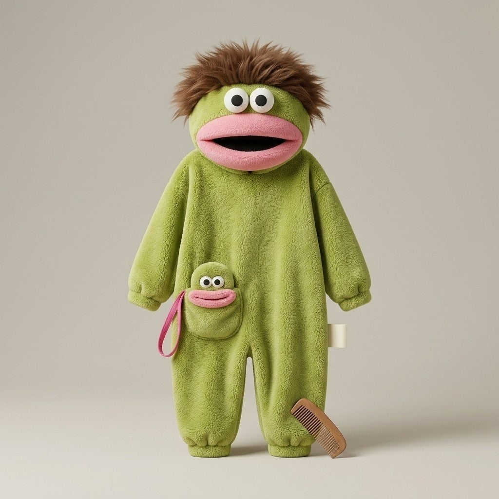 Big Mouth Monster Onesiee Funny Oversized Fleece Plush Pajamas Unisex Jumpsuit