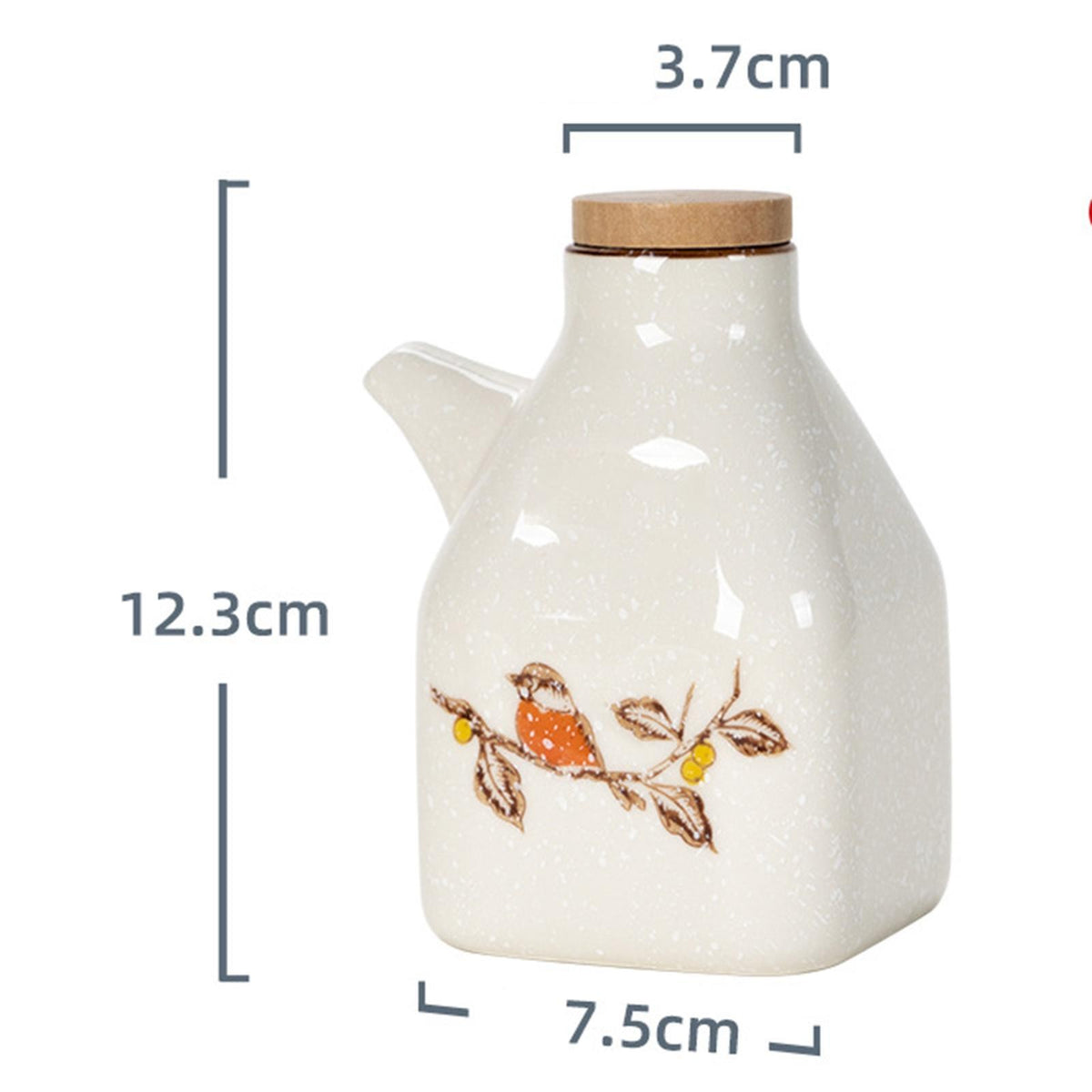 Large Oil Bottle Ceramic for Cooking and Barbecue Pourer Soy Sauce Dispenser