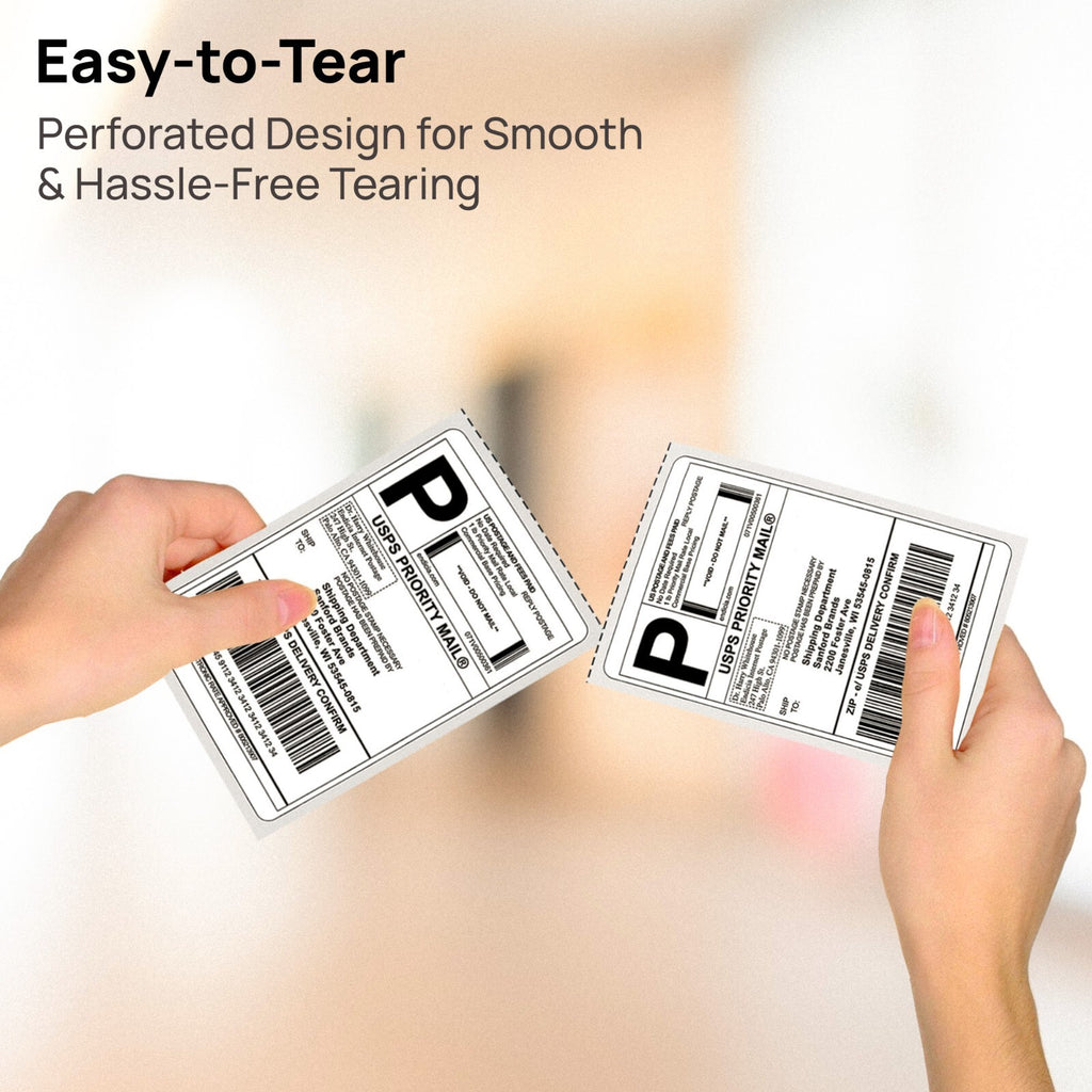 4x6 Thermal Fanfold Labels 100x150mm Ideal for Royal Mail Amazon FedEx 500 Label