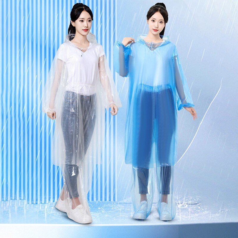10pcs Disposable Raincoat Rain Pants Waterproof Outdoor Camping Rain Poncho.*