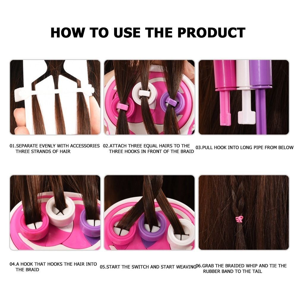 Automatic Hair Braider Styling Tools Smart Quick Easy DIY Electric Braid Machin.