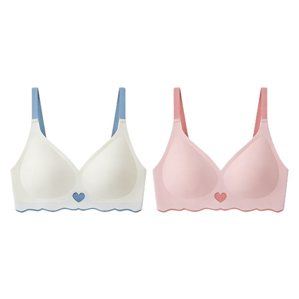 Seamless Bra Comfort Bra Medium Elasticity 3/4 Cup Solid Color Wire-free