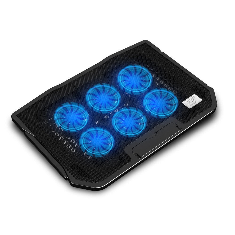 Laptop Cooler Stand 6 Powerful Quiet Fans Tilt Gaming Cooling Mat Pad for 12-17"