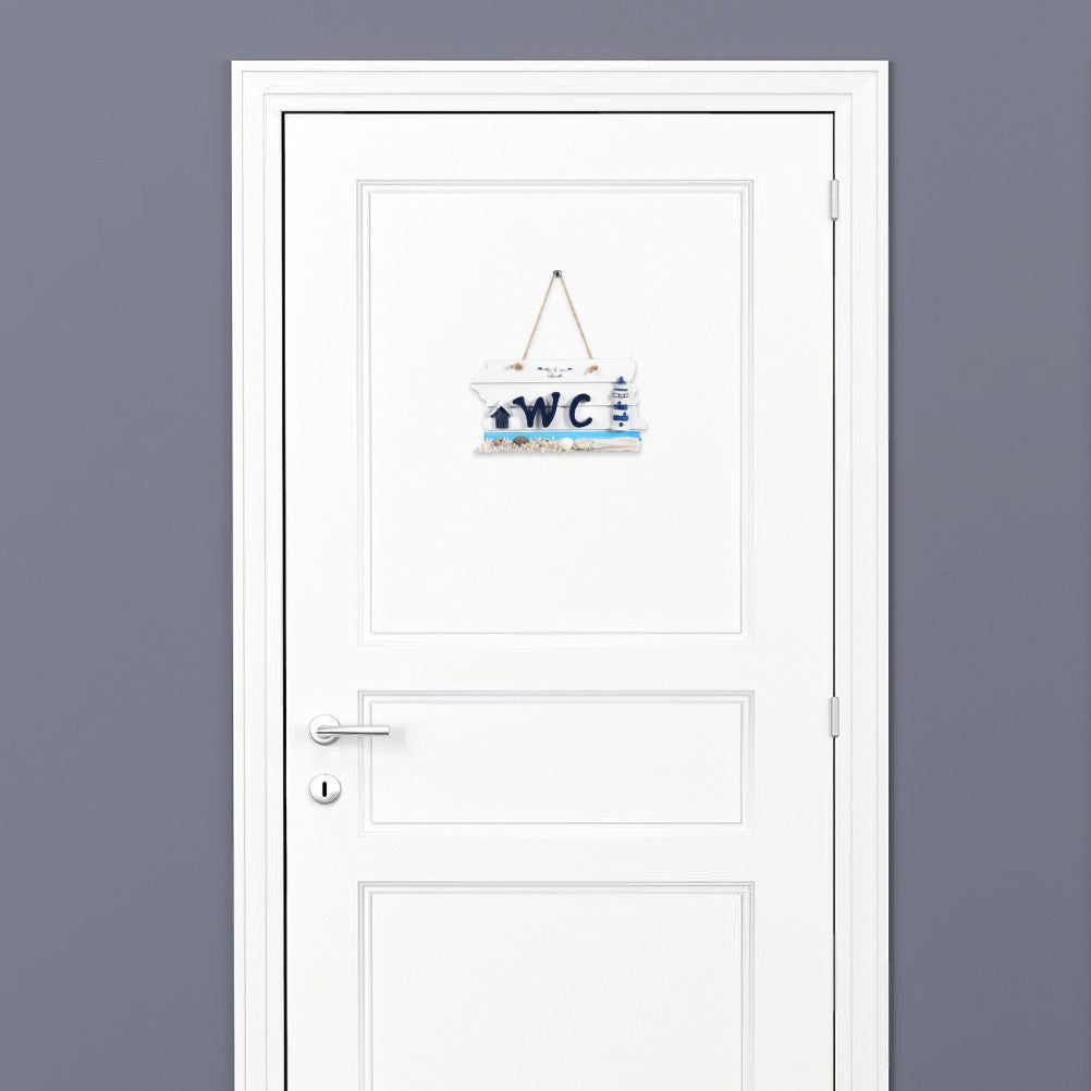 Wc Signs for Decor Seaside Themed Accessories Nautical Bathroom Beach