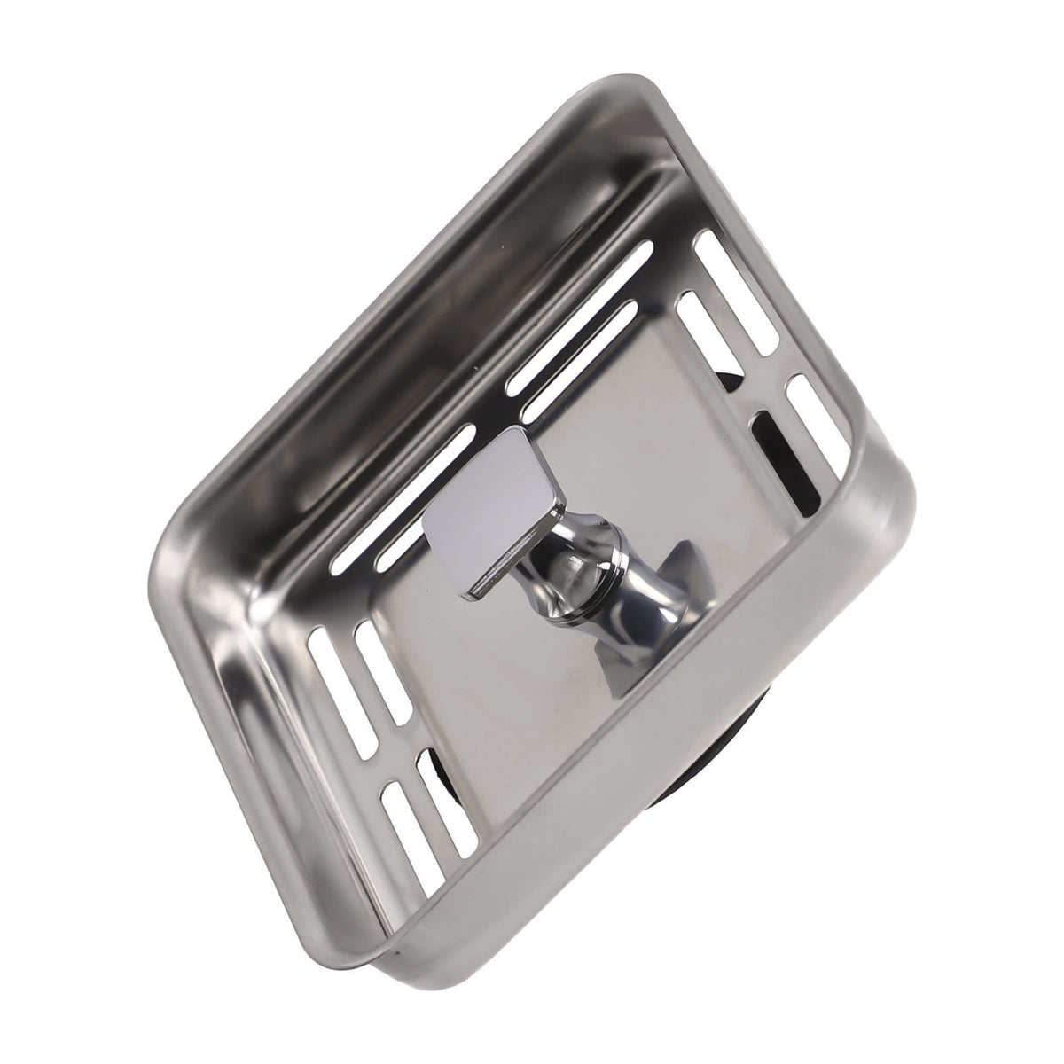 Square Stainless-Steel Kitchen Sink Strainer Drainer Post Stopper Waste-Plug