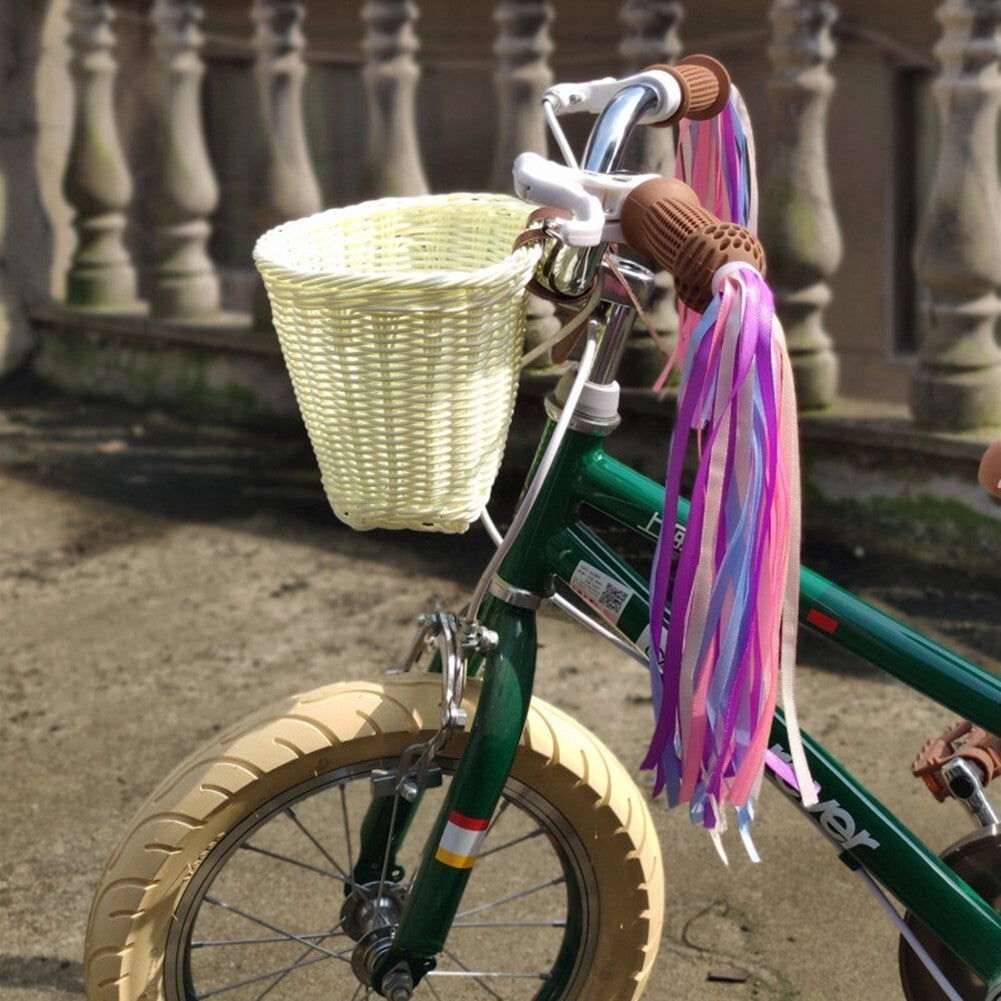 Rattan Bicycle Front Basket Handwoven Kids Adult Bike Handlebar Carrier Bags UK
