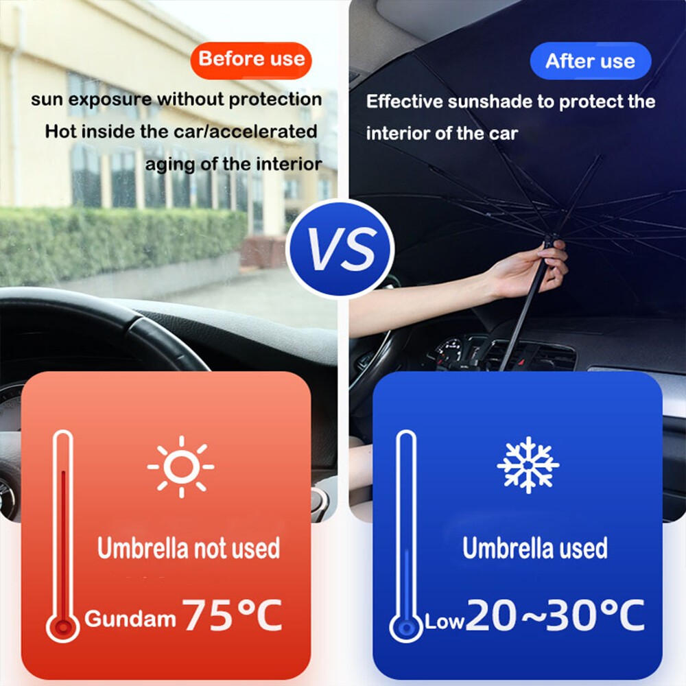 140cmFoldable Car Windshield Sunshade Front Window Cover Visor Shade Umbrella.*
