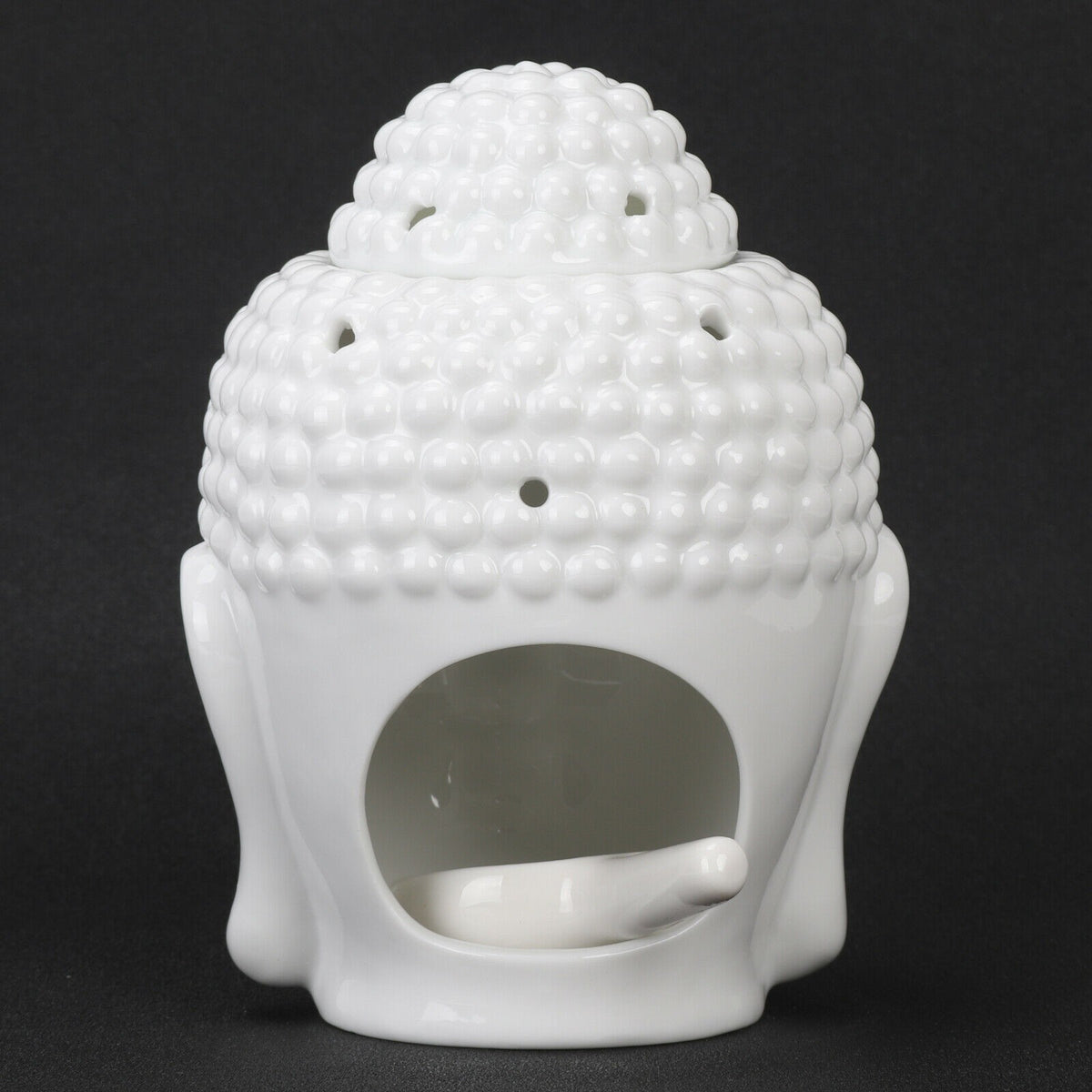 Thai Buddha Oil Burner Buddah Head Wax Melts Ornament Spa Ceramic Tea Light Gift