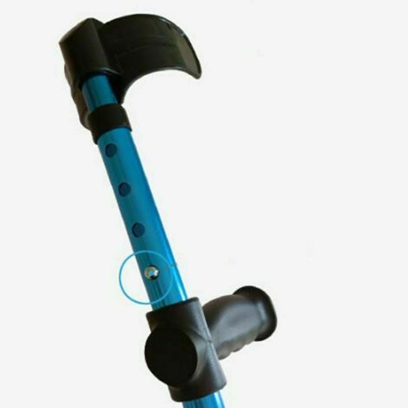 1× Adults Foldable Heavy Duty Walking Forearm Crutch Stick Aluminum Alloy
