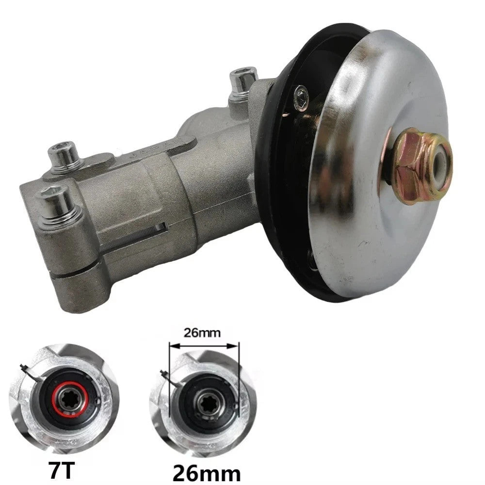 Gearbox Gear Head 26mm 7 Spline for Strimmer Brush Cutter Trimmer Lawnmower UK