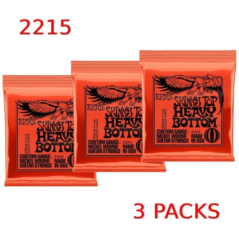 3 Sets Nickel Wound Electric Guitar Strings 10-52 Fits for Ernie Ball 2215