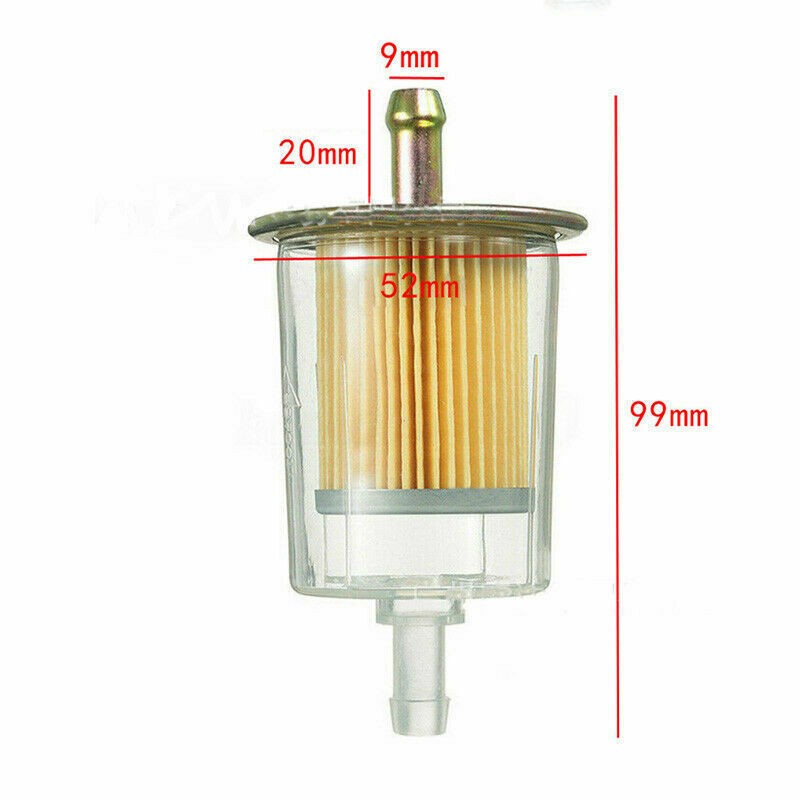 4Pcs 10mm 3/8" Universal Inline Fuel Filter Motorcycle Petrol Diesel Filter