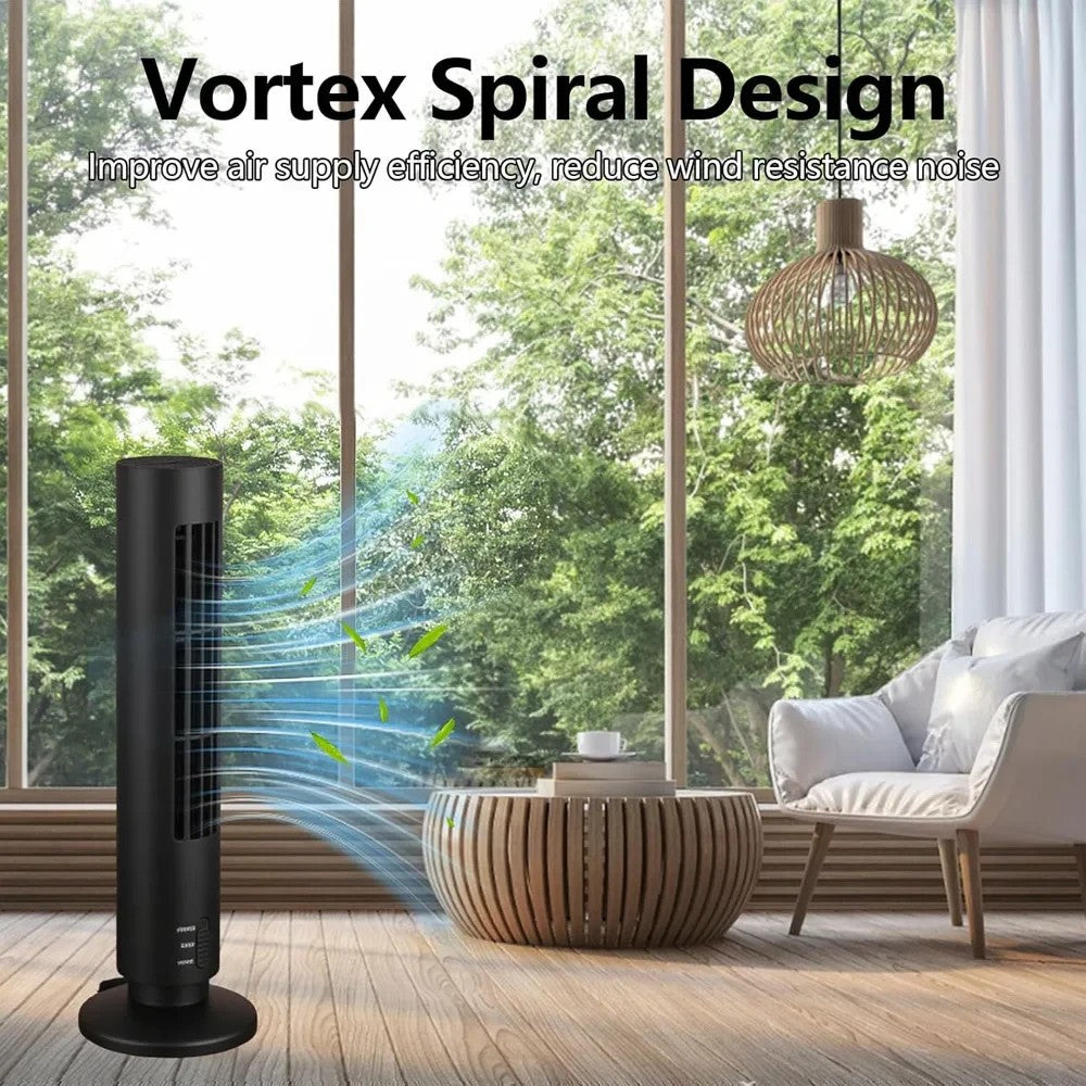 32cm TOWER FAN Inch Air Cooling Free Standing Tower Fan 3-Speed Oscillating