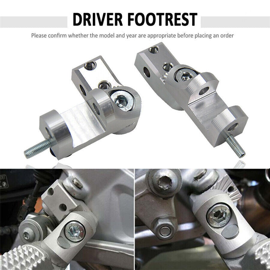 Pair Motorcycle Foot peg CNC Aluminum Passenger Footpeg Lowering Kit Universal
