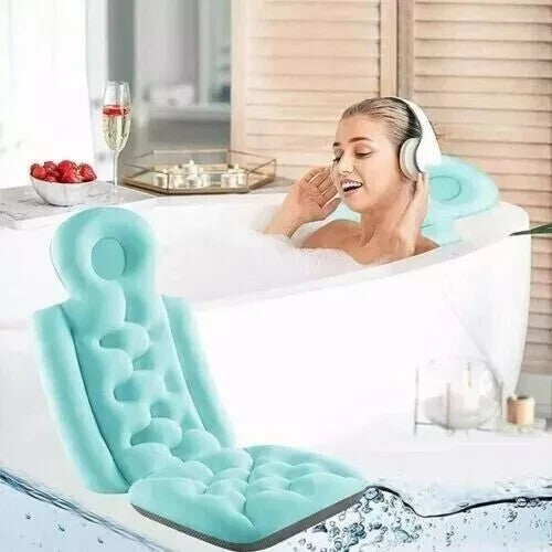 Full Body Bath Pillow Large Spa Cushion Shower Bathtub Tub Elastic Pillow Mat UK