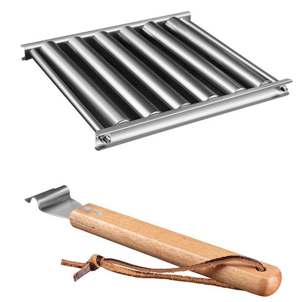 Hot Dog Roller Sausage Roller Stainless Steel BBQ Hotdog Roller for Barbecue