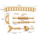6X Wood Therapy Massage Tools Wooden Massager Maderoterapia Kit Muscle Relax