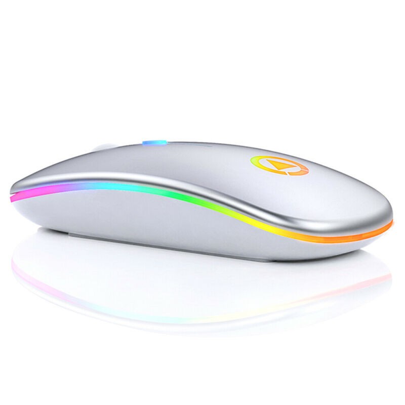 Slim Rechargeable Bluetooth/ USB Wireless RGB Mouse for Tablet PC Andoid iPad
