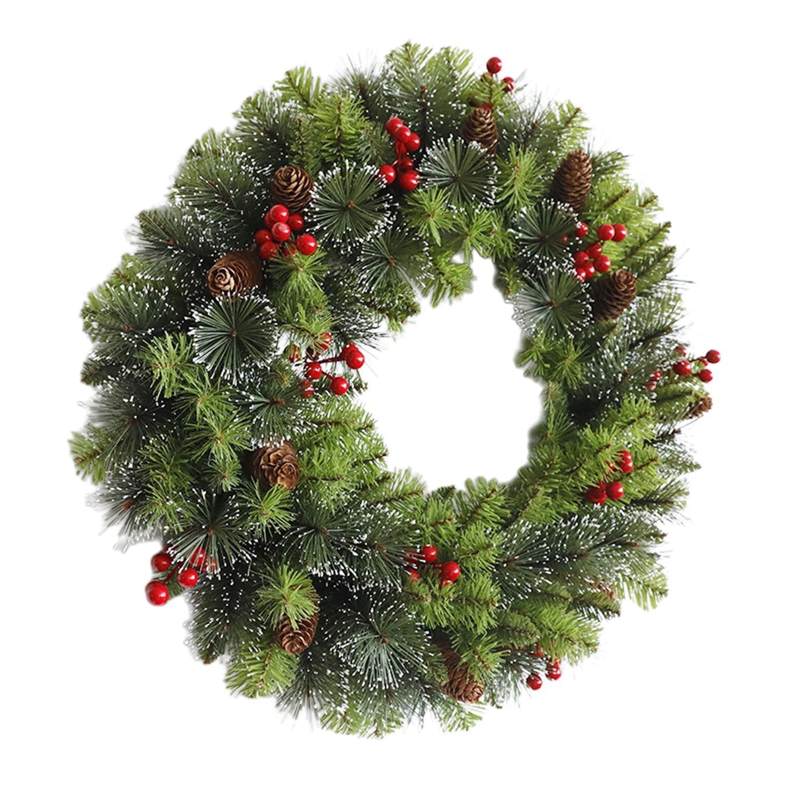 Artificial Wreath Christmas Hanging Winter Wreath for Door Window Home