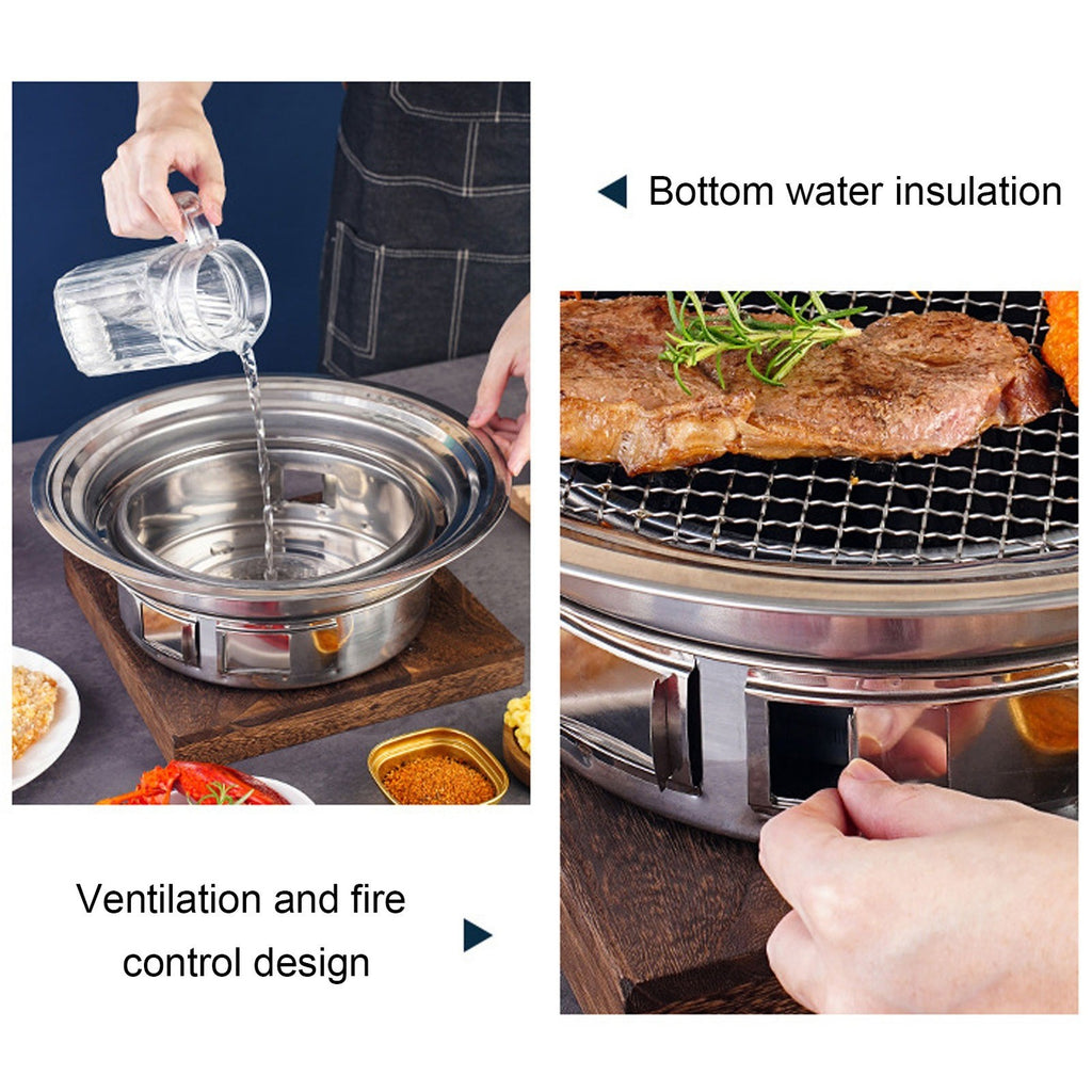 *35cm/13.78in* Original Color Thai BBQ Grill Pan 2 In 1 Non Stick Even Heating