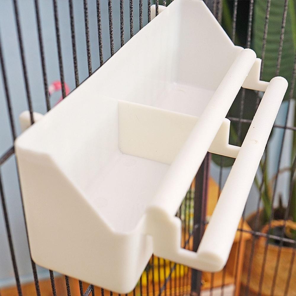 Bird Food Dispenser Parakeet Feeder Box Parrot Birds Water Hanging Bowl