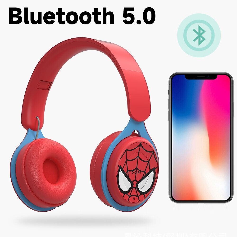 Kids Wireless Bluetooth Headphones Headset Earphone Spider Man Super Hero Gift