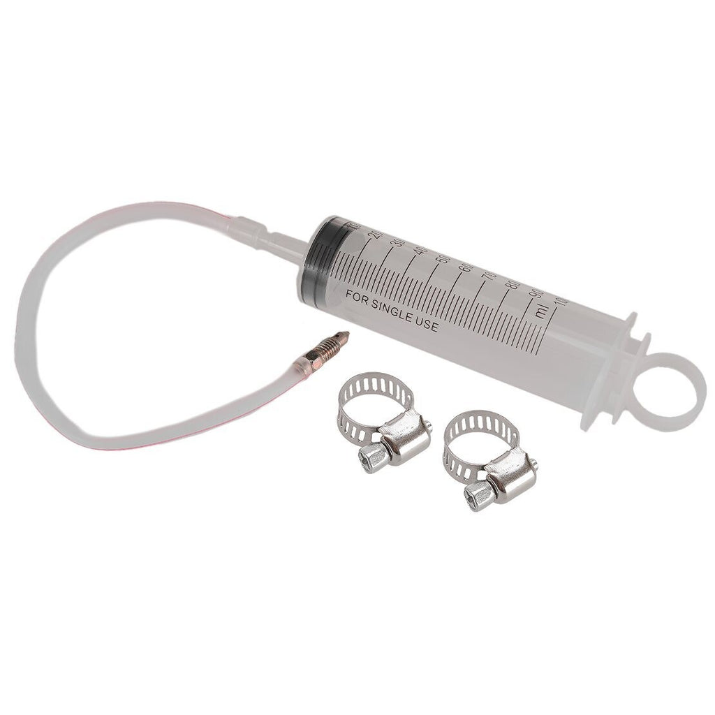 Motorcycle Brake & Clutch Bleeder Tool Kit Caliper Bleeding Syringe Set