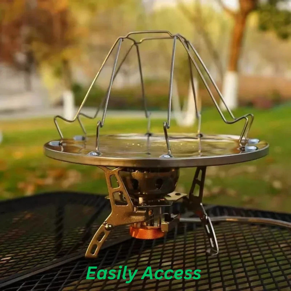 Camping Toaster 4 Slice Folding Gas Toaster, Camping Mini Toaster for Gas Stoves