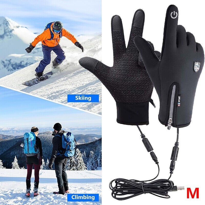 Electric Heated Gloves USB Insulated Warm Thermal Gloves Winter Unchargeable