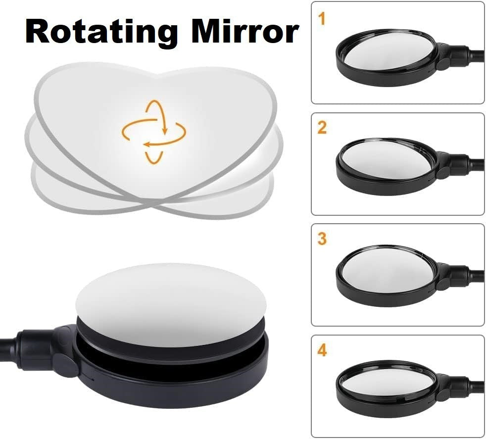 Mobility Scooter Rear View Wing Mirror Wide Angle Adjustable Safety Mirrors Pair