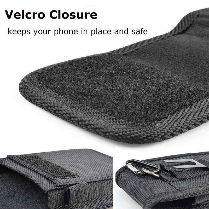 Nylon Mobile Phone Bag Belt Waist Bag Clip Pouch Case For iPhone Universal