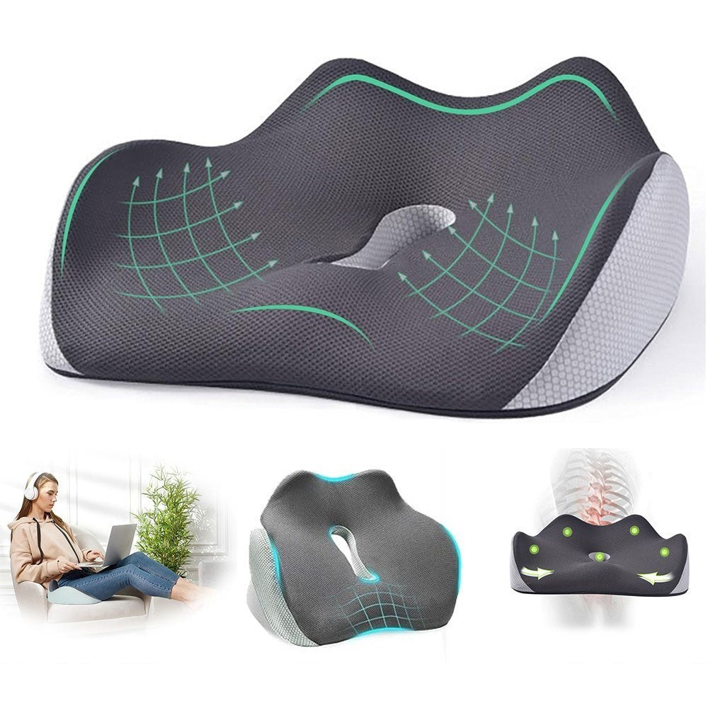 Cushion Seat Pillow Coccyx Orthopaedic Back Pain Relief Memory Foam Office Chair