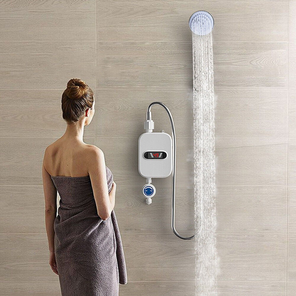 3500W Instant Electric Tankless Water Heater Under Sink Tap Boiler for Bathroom
