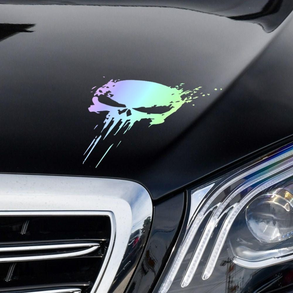 15*10cm Punisher Skull Sticker 3D Car Stickers Car Vinyl Reflective Sticker