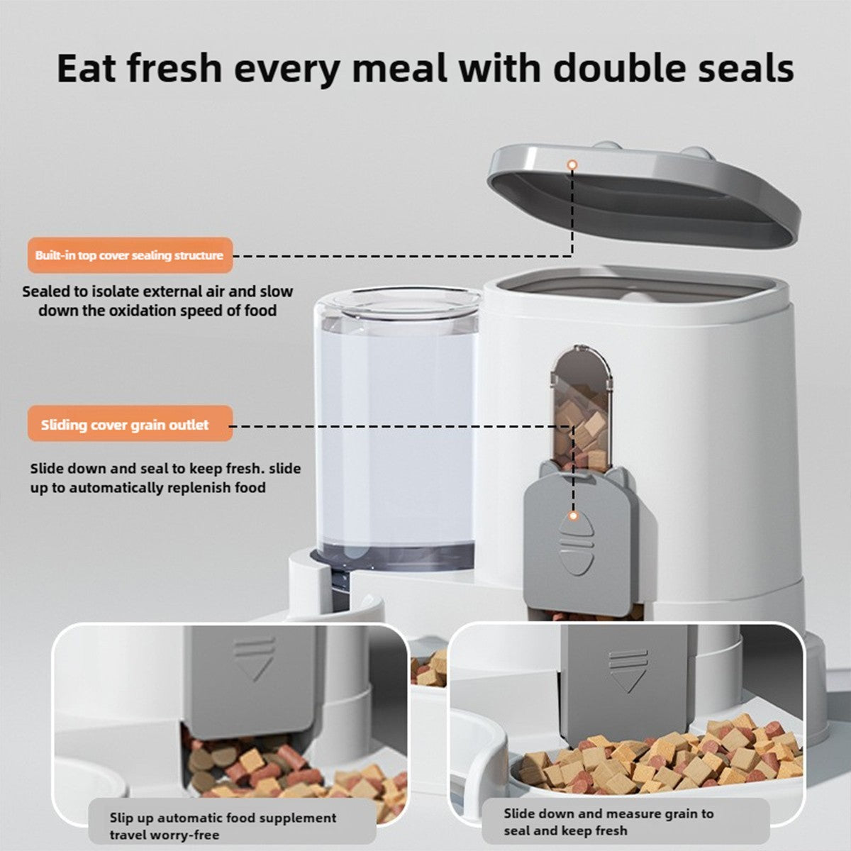 Pet Dog Puppy Food Dispenser Automatic Cat Feeder Water Dispenser Dry Wet