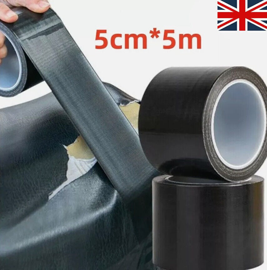 Leather Vinyl Repair Kit Black Filler Restore Car Seat Couch Sofa Bus Patch Tape