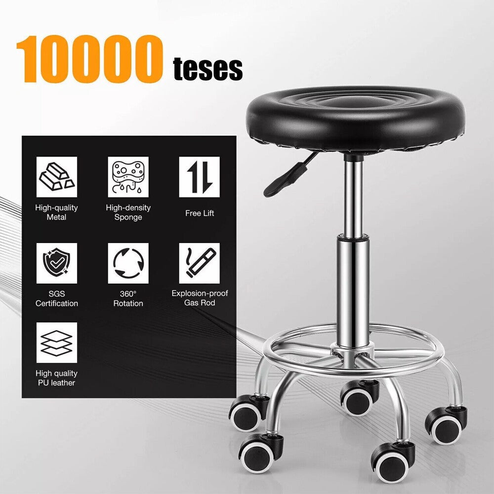 Adjustable Beauty Spa Salon Stool Massage Lift Hairdressing Round Swivel Chair