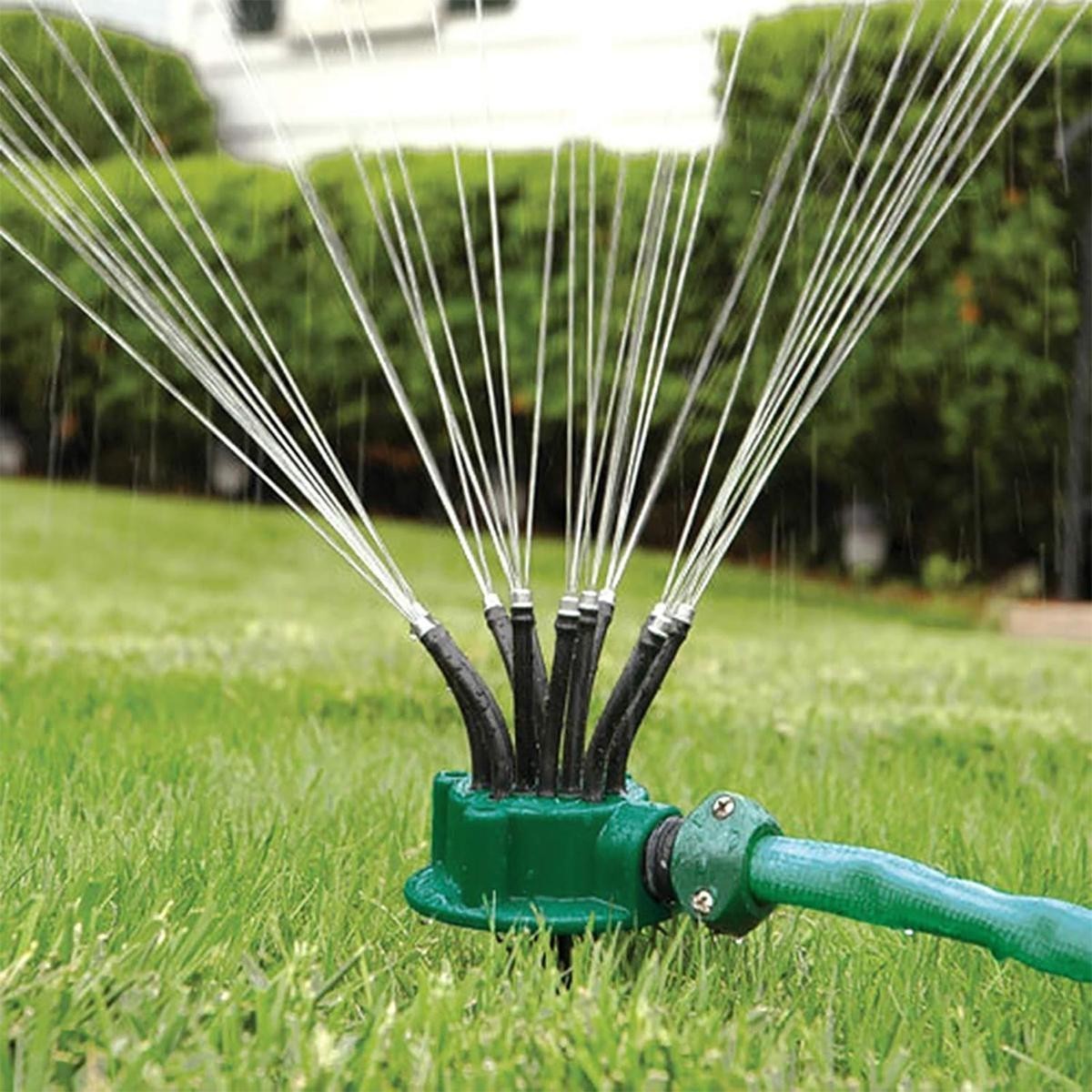 360° Garden Sprinkler Multi Head Lawn Water Sprayer Irrigation Tool