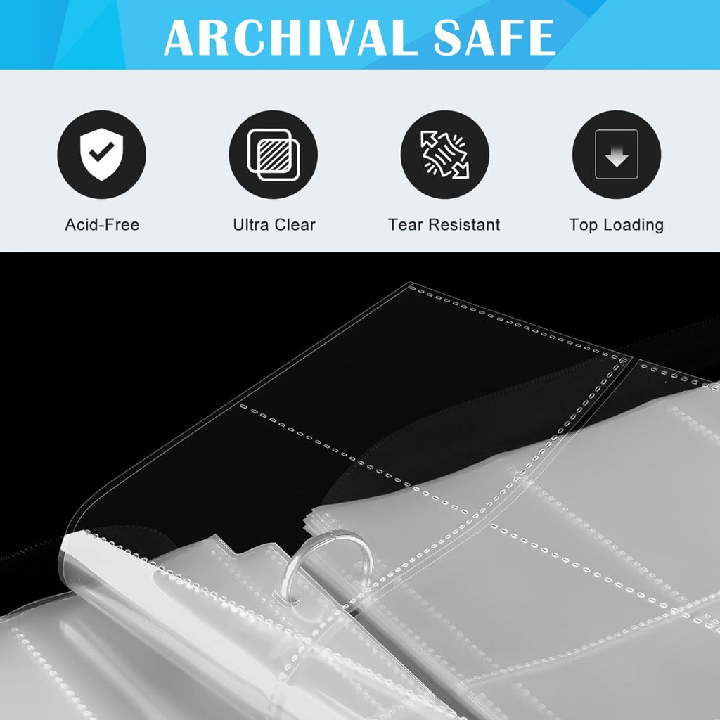 900 Pockets Trading Card Binder Holder Double Sided Zip Folder Album Book 9 Slot