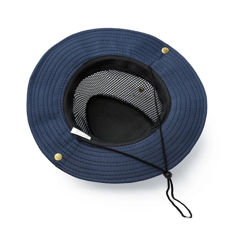 Men's Sun Cap Mesh Breathable Sun Hat Large Brim Outdoor Visors Fisherman Hats