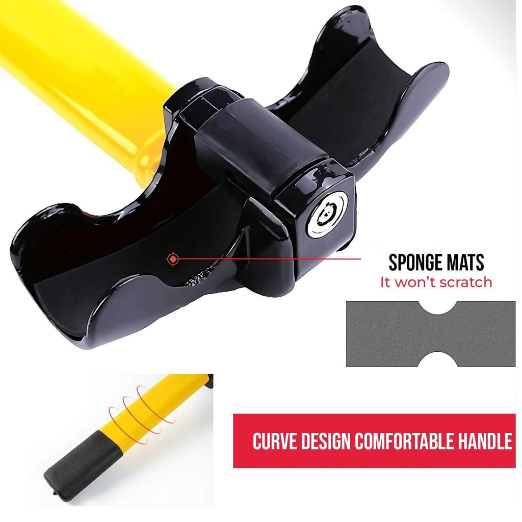 Universal Steering Wheel Lock for Cars Vans, Heavy Duty Anti-theft- 2 Keys