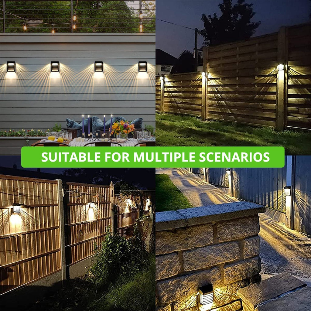 Solar Step Lights Outdoor Solar Fence Lights IP54 Waterproof Solar Deck