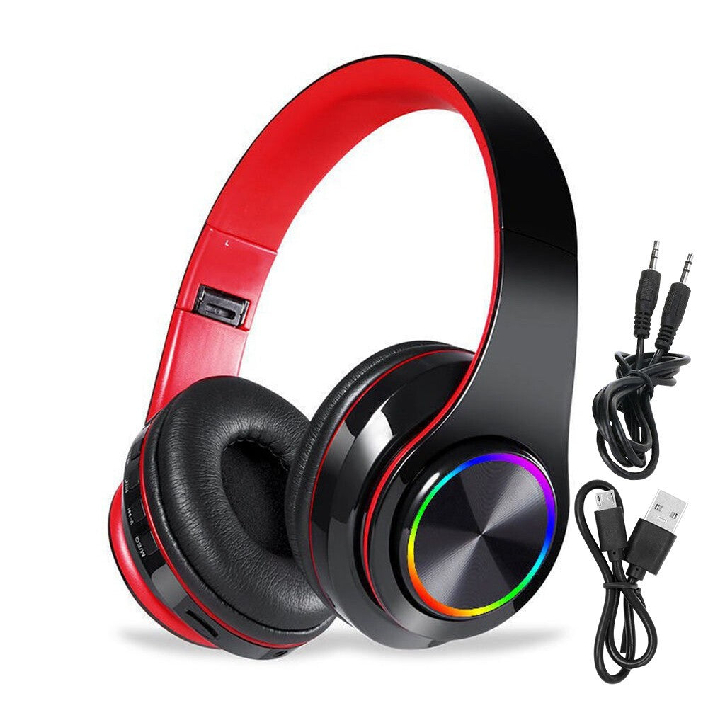 Wireless Bluetooth 5.1 Headphones Noise Cancelling Over-Ear Stereo Earphones UK~