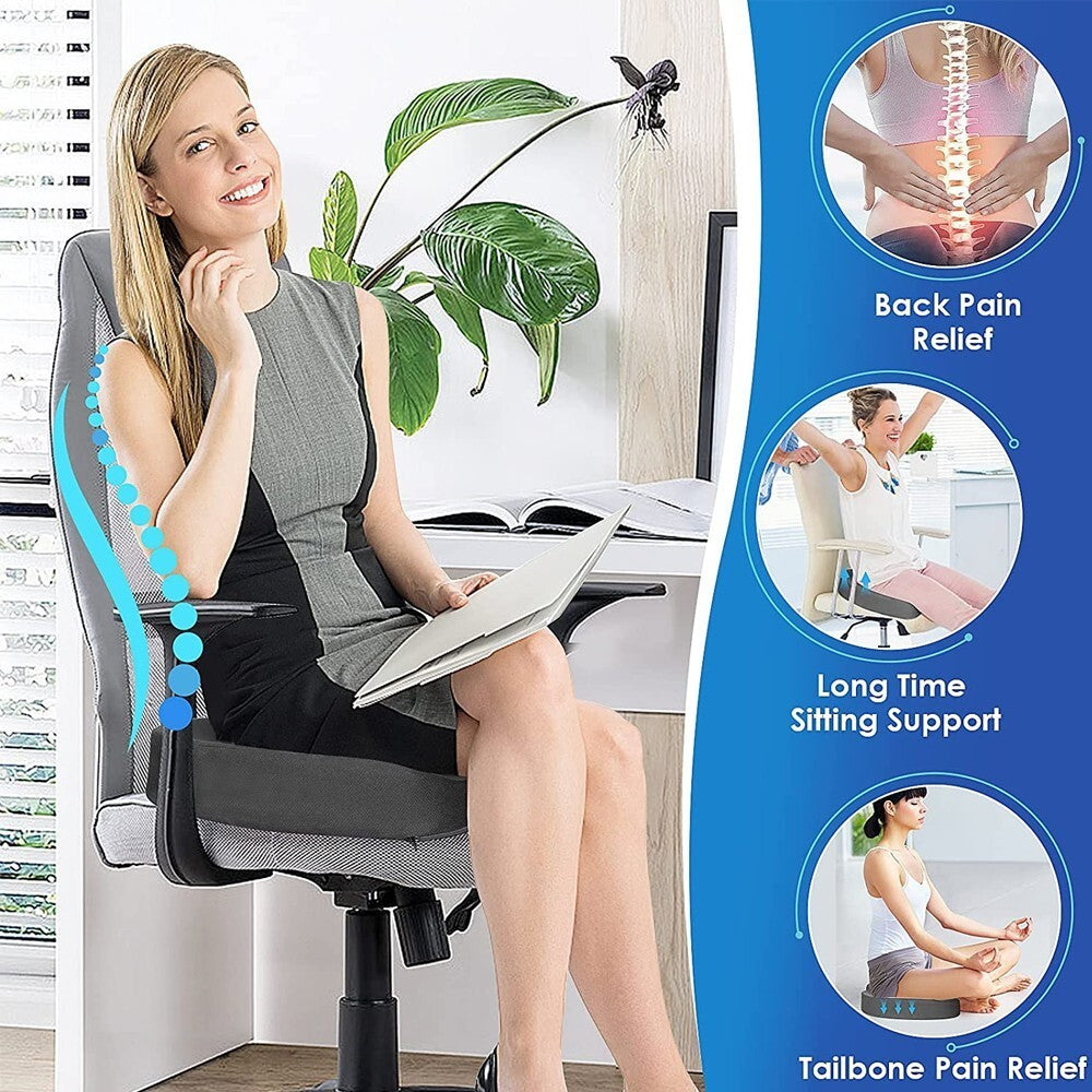 Cushion Seat Pillow Orthopaedic Coccyx Back Pain Relief Memory Foam Office Chair