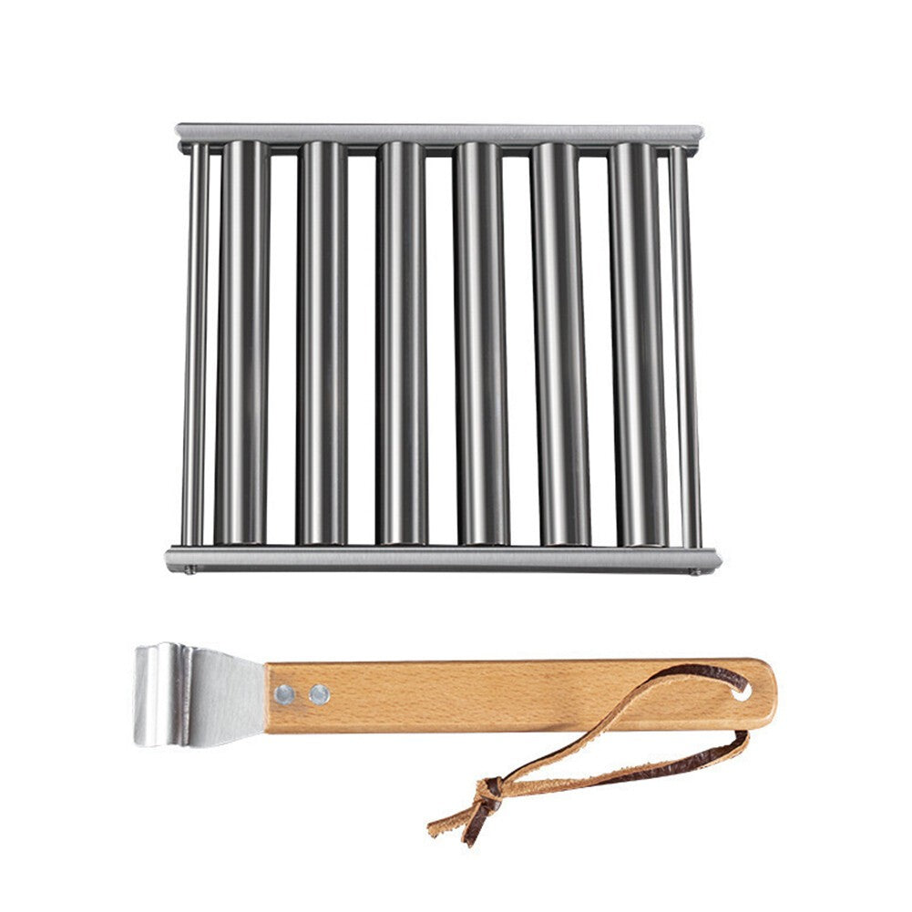Hot Dog Roller Sausage Roller Stainless Steel BBQ Hotdog Roller for Barbecue